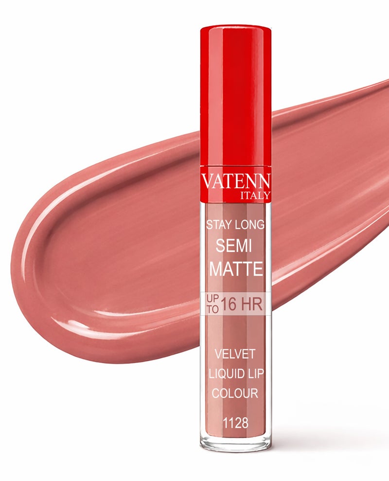 فاتن إيطاليا Stay Long Semi Matte Velvet Liquid lip color 1128 - Image 1